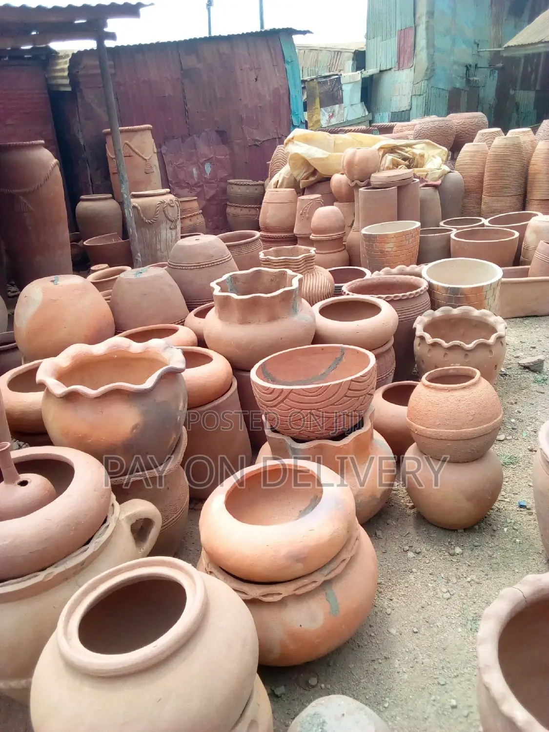 Styled Clay Flower Pots