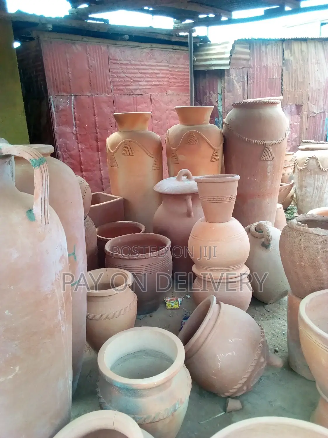 Styled Clay Flower Pots