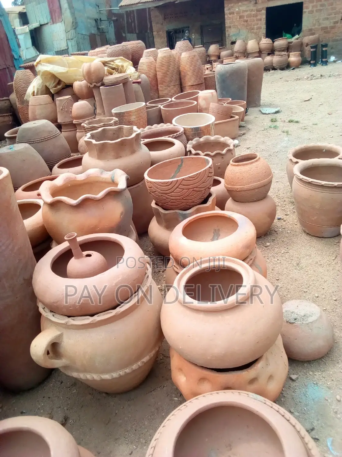 Styled Clay Flower Pots