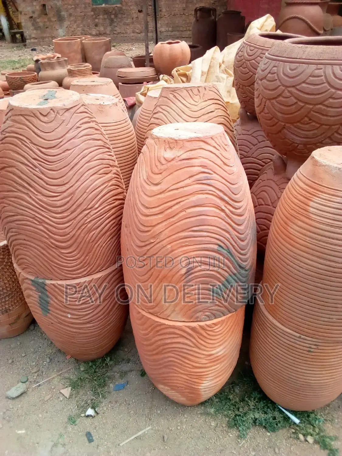 Styled Clay Flower Pots