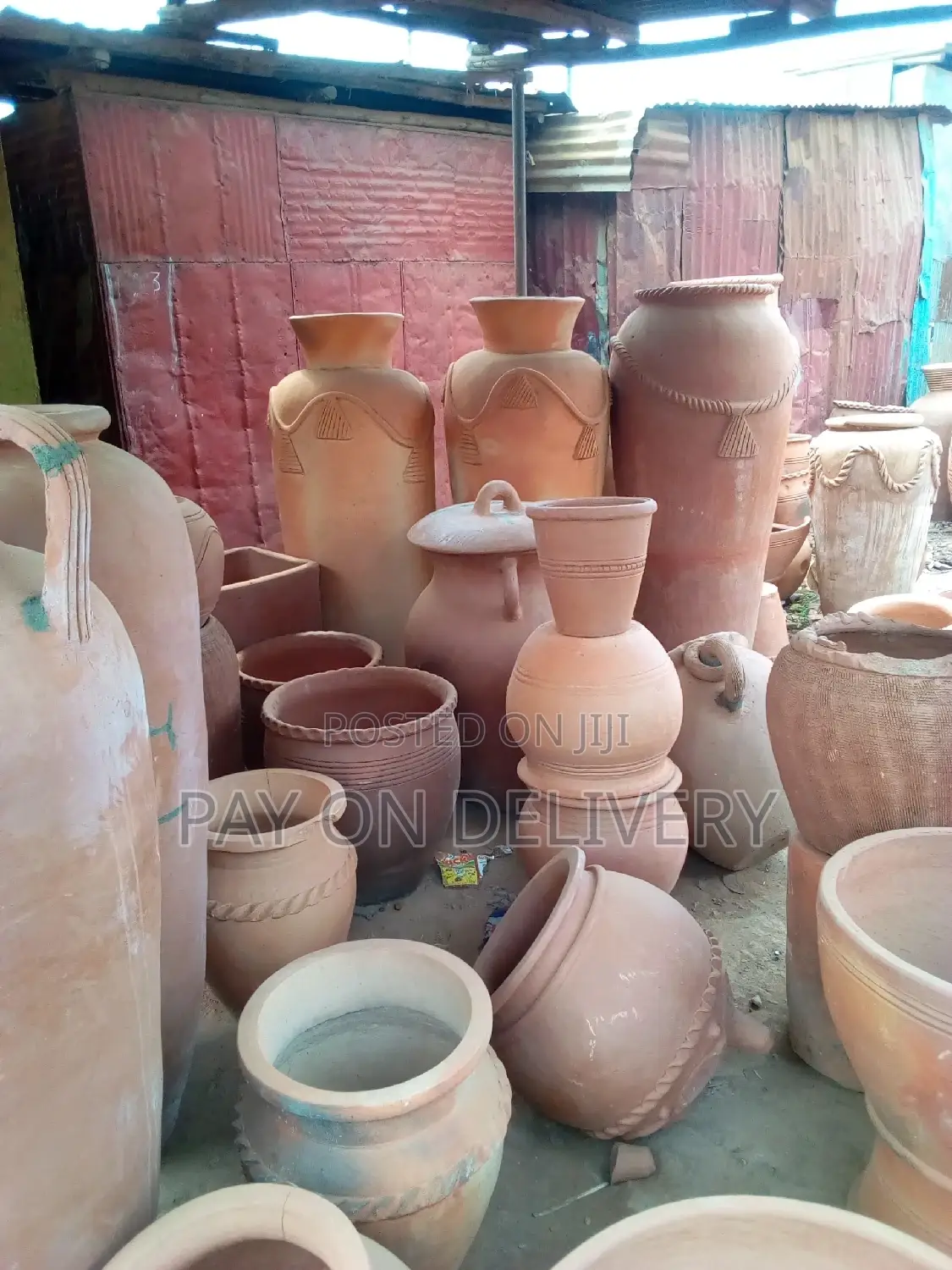 Styled Clay Flower Pots
