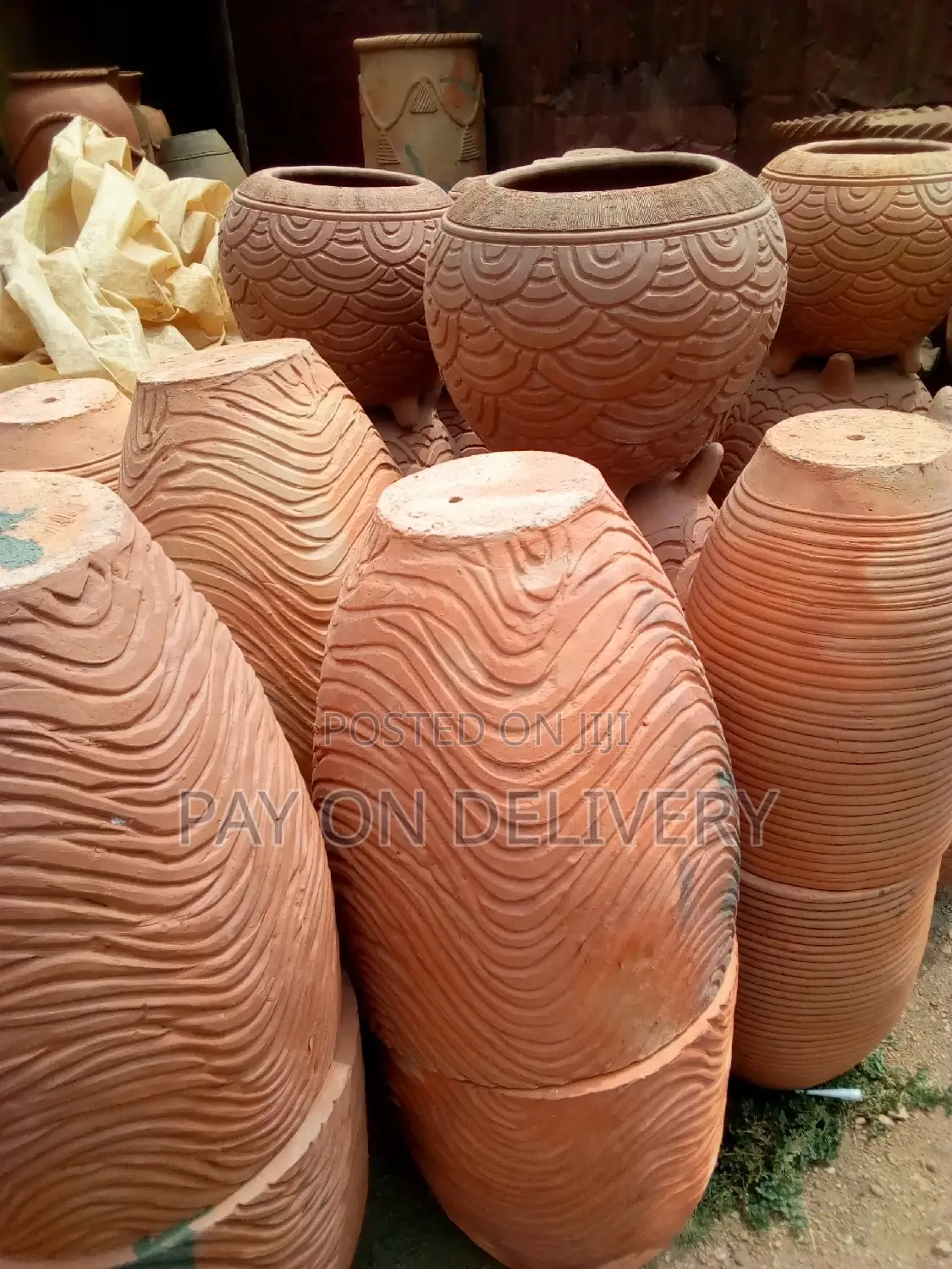 Styled Clay Flower Pots