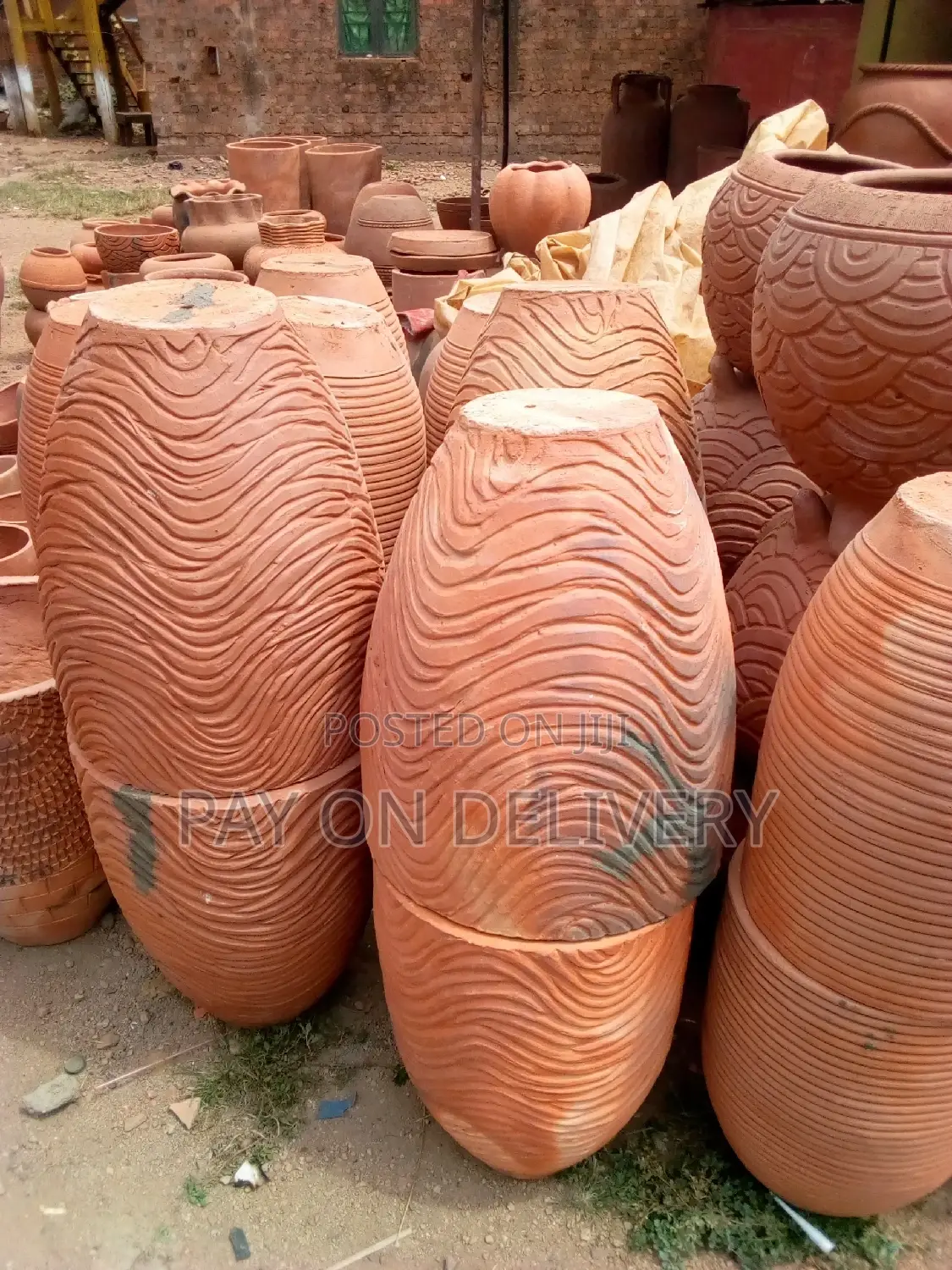 Styled Clay Flower Pots