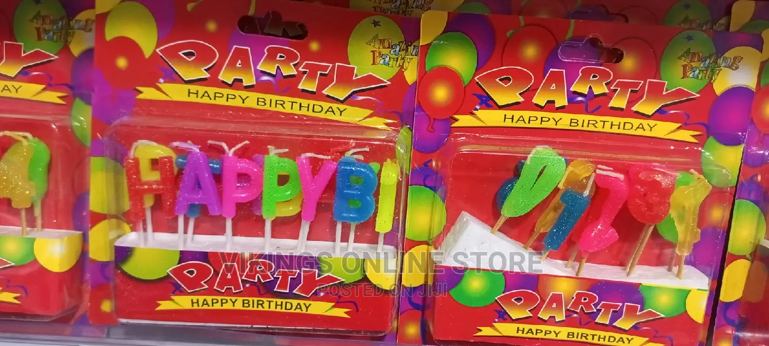 Happy Birthday Cake Topper Candles