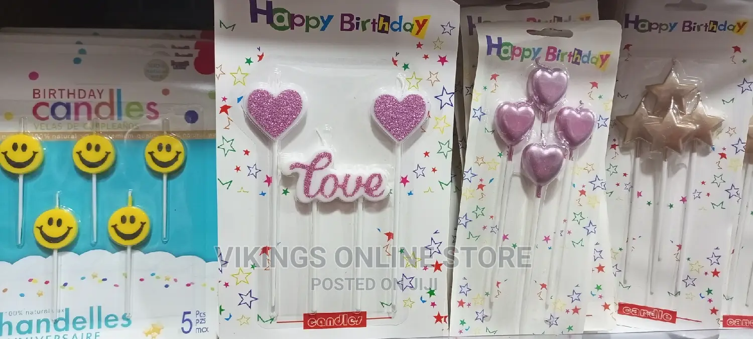 Happy Birthday Cake Topper Candles