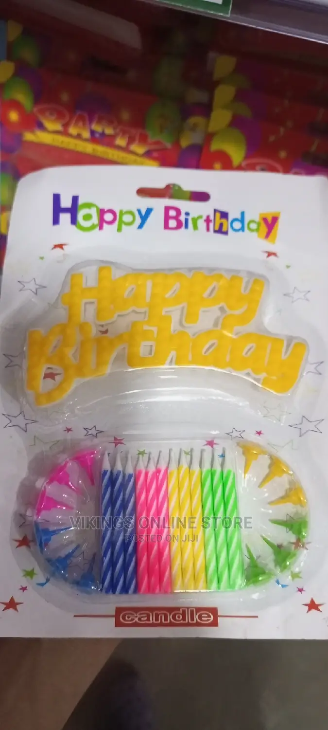 Happy Birthday Cake Topper Candles