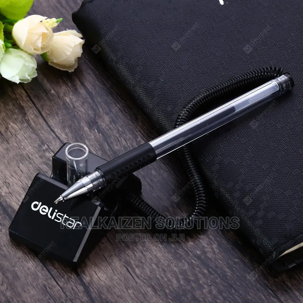 DELI 6791 Black Coil Counter Top Pen 0.5mm