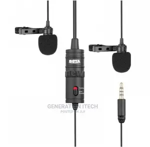 Dual Lavalier Microphone for Cameras, Phones, PCS -M1dm