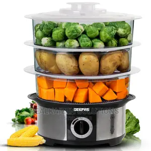 GEEPAS 12L - 3 Tiers | 75 Minutes Timer Food Steamer 1000W