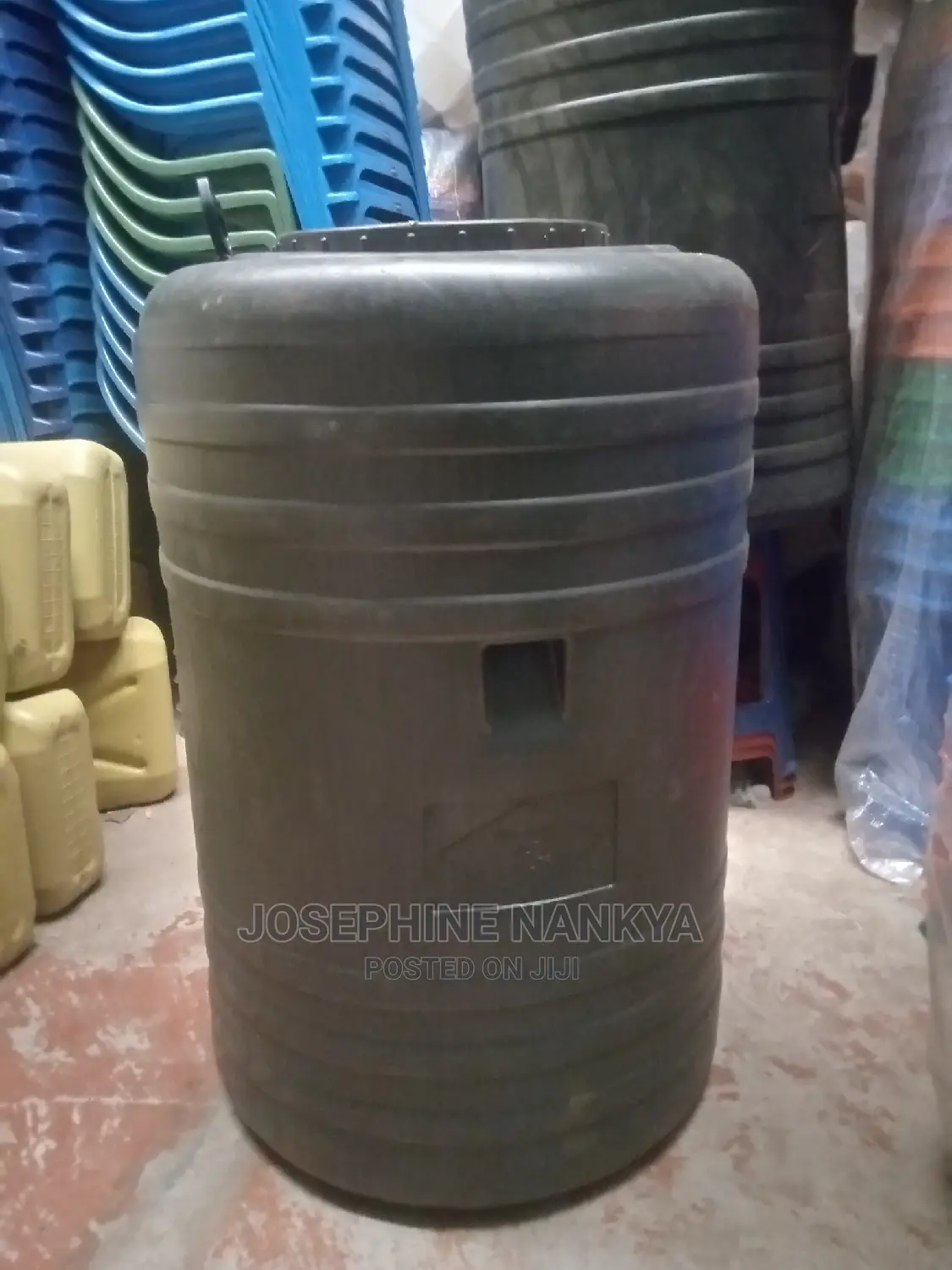 Plastic Water Drum 240 Liters, Black