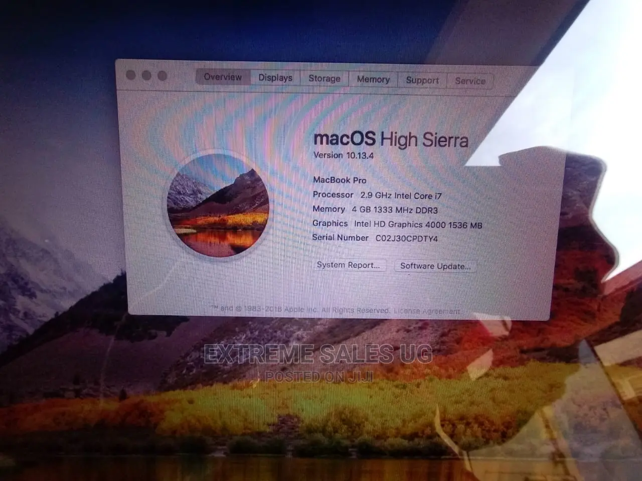 Laptop Apple MacBook Pro 2010 4GB Intel Core I7 HDD 320GB