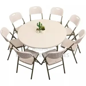 8-12seater Round Restaurant Table(Has Folding Legs)