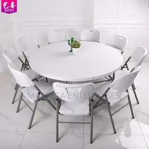 8-12seater Round Restaurant Table(Has Folding Legs)
