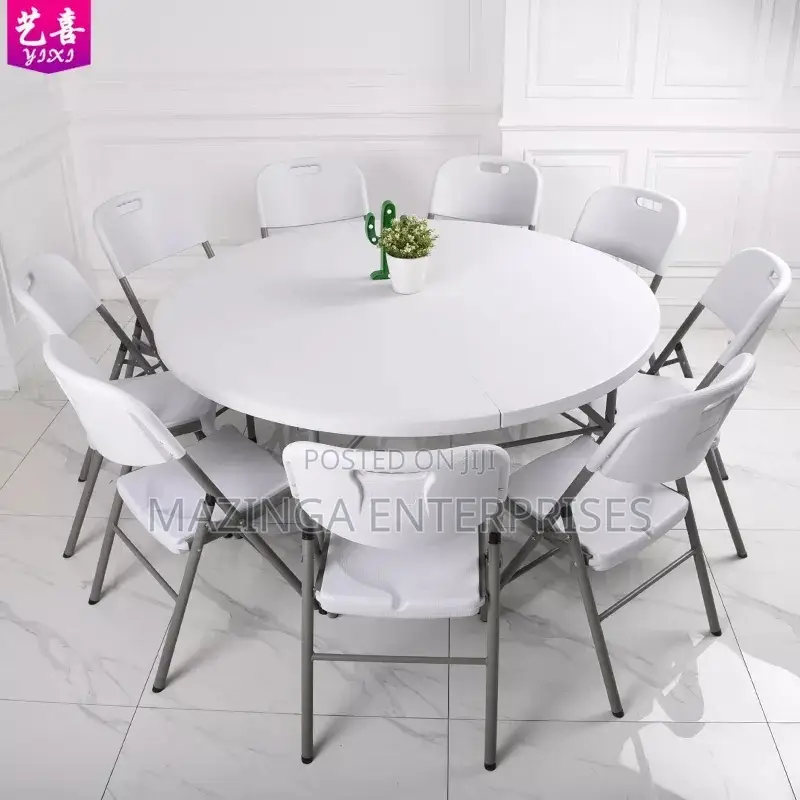 8-12seater Round Restaurant Table(Has Folding Legs)
