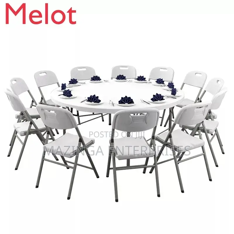 8-12seater Round Restaurant Table(Has Folding Legs)