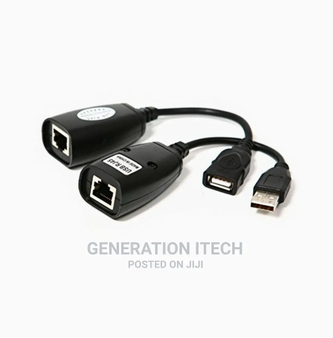 USB RJ45 Extension Adapter Up To 150 FT Length (Black)