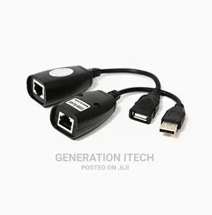 USB RJ45 Extension Adapter Up To 150 FT Length (Black)