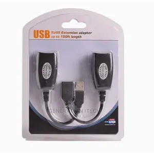 USB RJ45 Extension Adapter Up To 150 FT Length (Black)