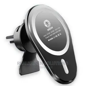 Green 15W Wireless Magnetic Car Mount Charger