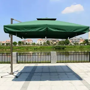 Square High Deluxe Garden Sun Umbrella(Rotates 360° Folds)