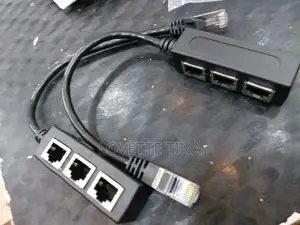 Rh45 Ethernet Splitter Male to Female Rj45 3ports