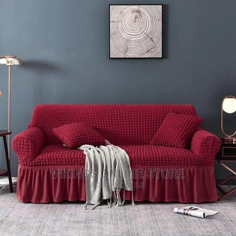 3:2:1 Maroon Sofa Covers.