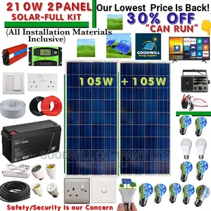 210w 2panel Solar System Full Kit