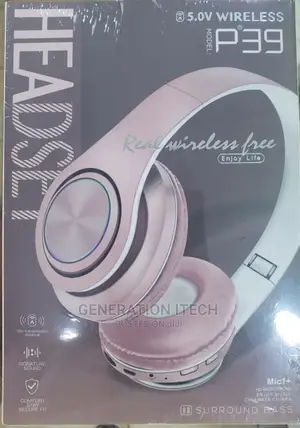 Wireless Headphone (P39) With Built-in Mic Rechargeable