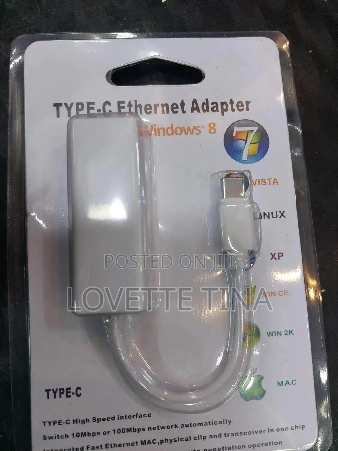 Type C Ethernet Adaptor Type C