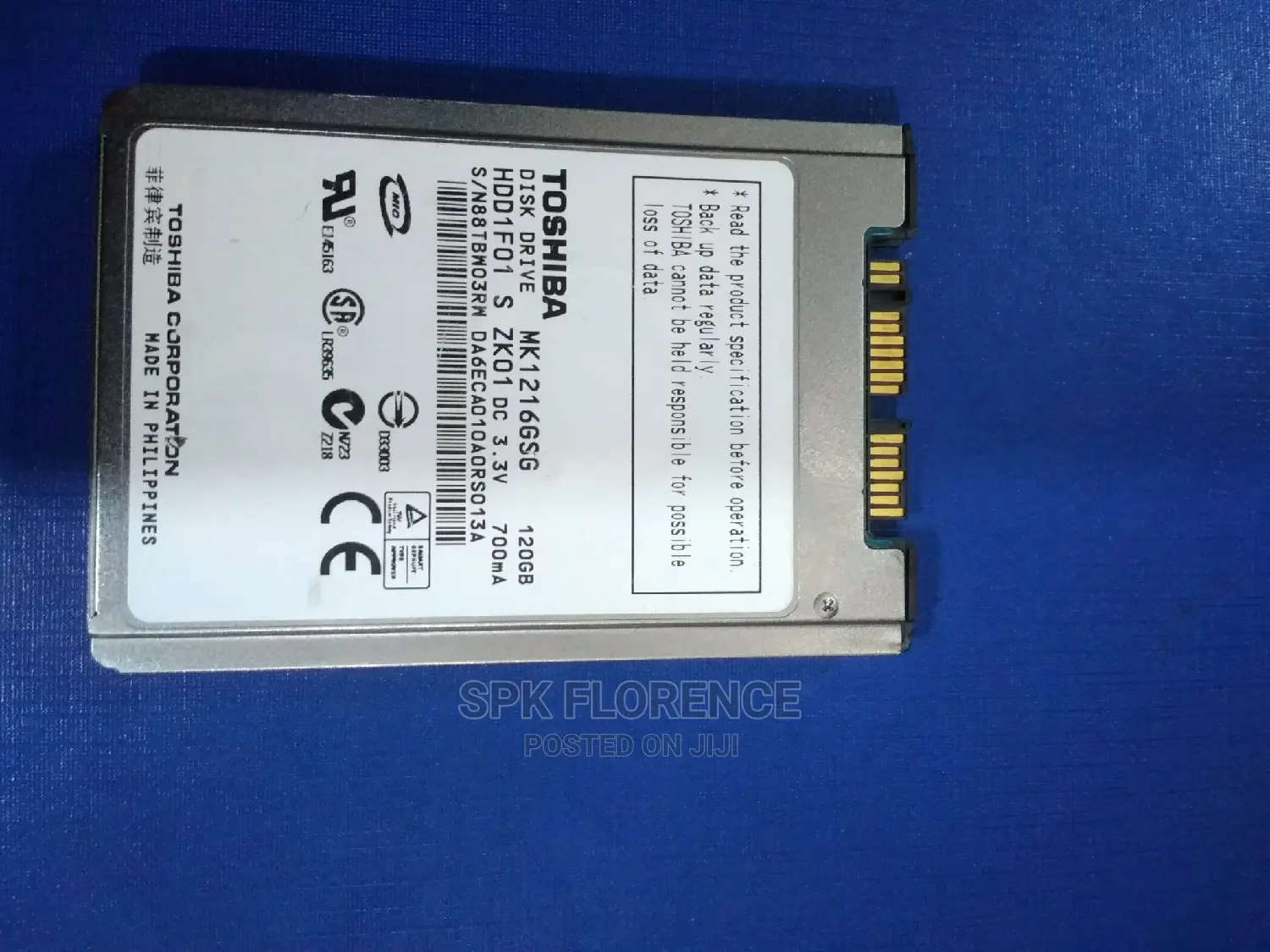 Toshiba HDD 120gb