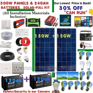 300w 240ah Solar System Full Kit
