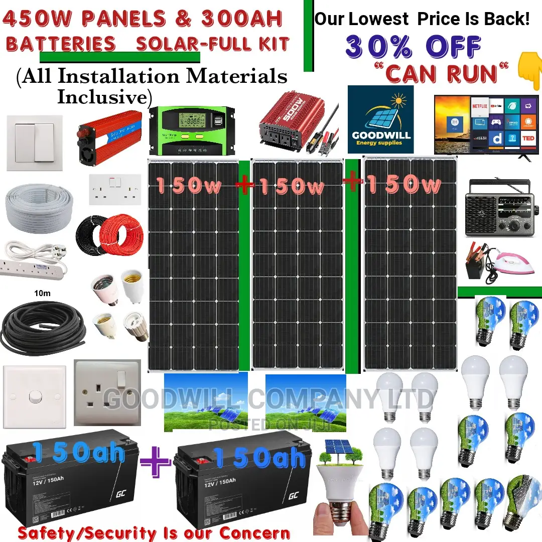 450w 300ah Solar System Full Kit