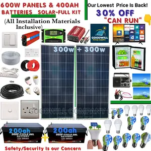 600w Solar System Full Kit With 400ah Batteries