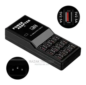 12 Port USB Charger : Each USB Out Pt With 5V