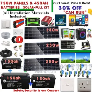 750w Home Solar System With 450ah Batteries