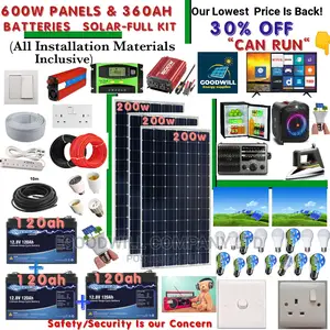 600w 3panel Home Solar System Full Kit