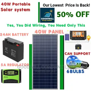 40w Solar Kit (Half Kit)