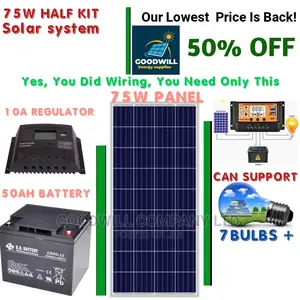 75w Solar Kit (Half Kit)