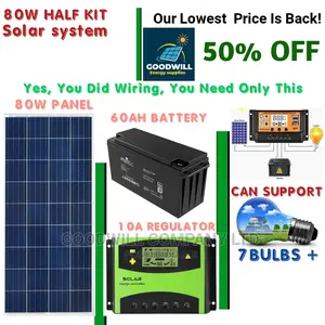 80w Solar Kit (Half Kit)