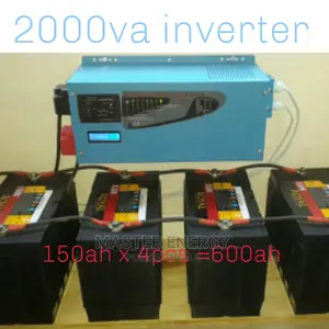 600ah and 2000va Power Backup System, 150ah X 4pcs = 600ah