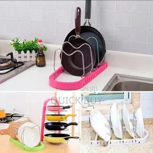 Adjustable Kitchen Pans/Pots Dish Holder Rack Organizer