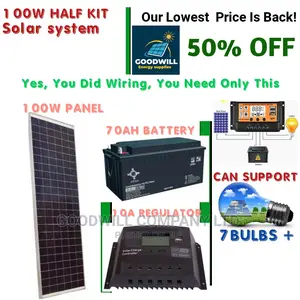 100w Solar Kit (Half Kit)