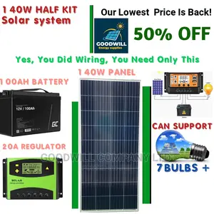 140w Solar Kit (Half Kit)