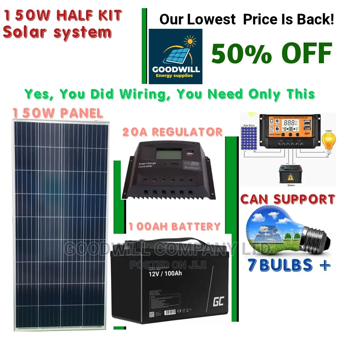 150w Solar Kit (Half Kit)