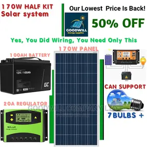 170w Solar Kit (Half Kit)