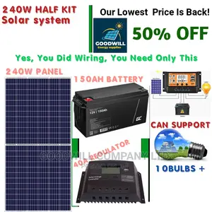 240w Solar Kit (Half Kit)