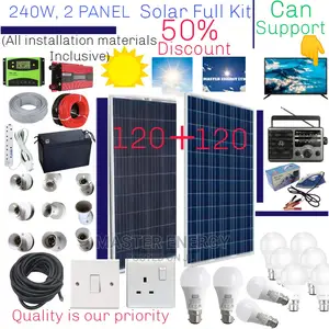 240W Solar System Full Kit, 2 Panels