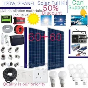 120W Solar System Full Kit, 2 Panels