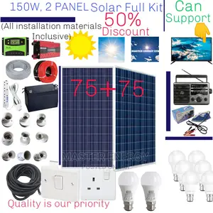 150W Solar System Full Kit, 2 Panels