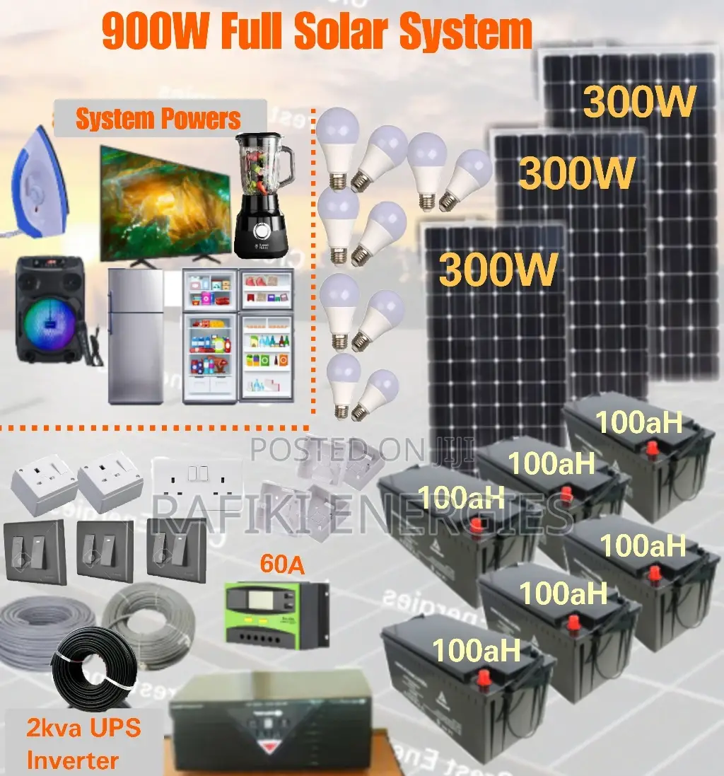 900W Solar Full System (6*100ah)
